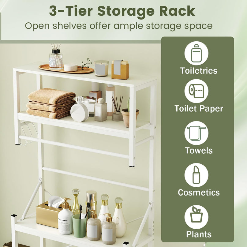 Giantex 3-Tier Over The Toilet Storage 64" Tall Freestanding Space