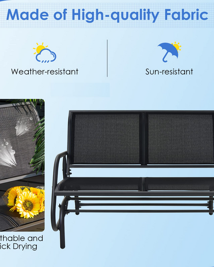 Giantex Swing Glider Chair 48 Inch with Spacious Space