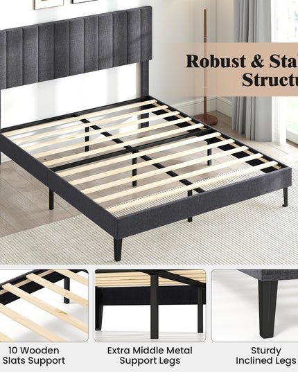 Giantex Upholstered Bed Frame Platform Bed