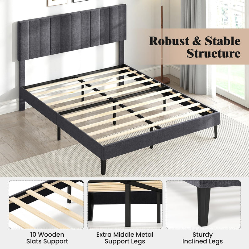 Giantex Upholstered Bed Frame Platform Bed