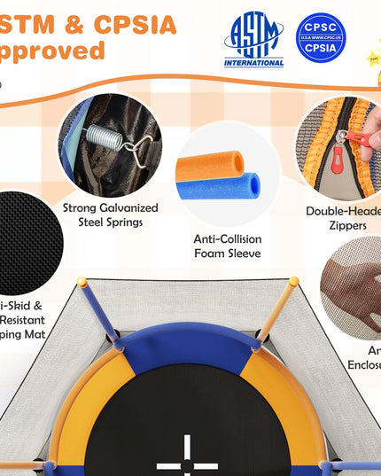Giantex 48" Toddler Trampoline with Safety Enclosure Net