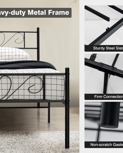 Giantex 12.5-Inch-High Twin XL Metal Bed Frame