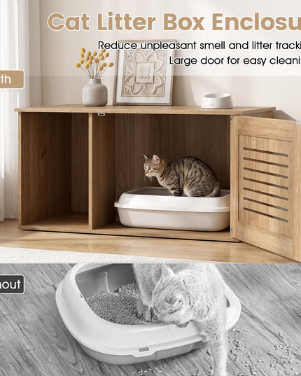GIANTEX 31.5" Wooden Cat Litter Box Enclosure