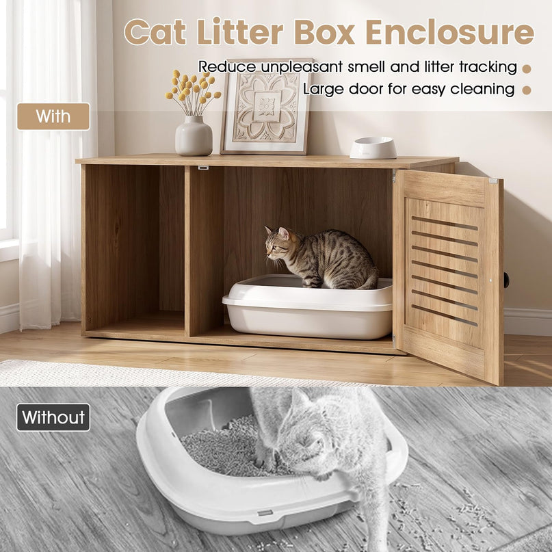 GIANTEX 31.5" Wooden Cat Litter Box Enclosure