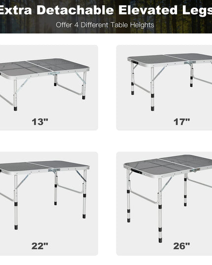 Folding Camping Table, Portable Picnic Table