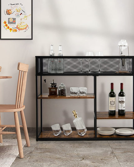 Giantex Hallway Table for Entryway - 4-Tier Console Table for Entryway with Wire Basket