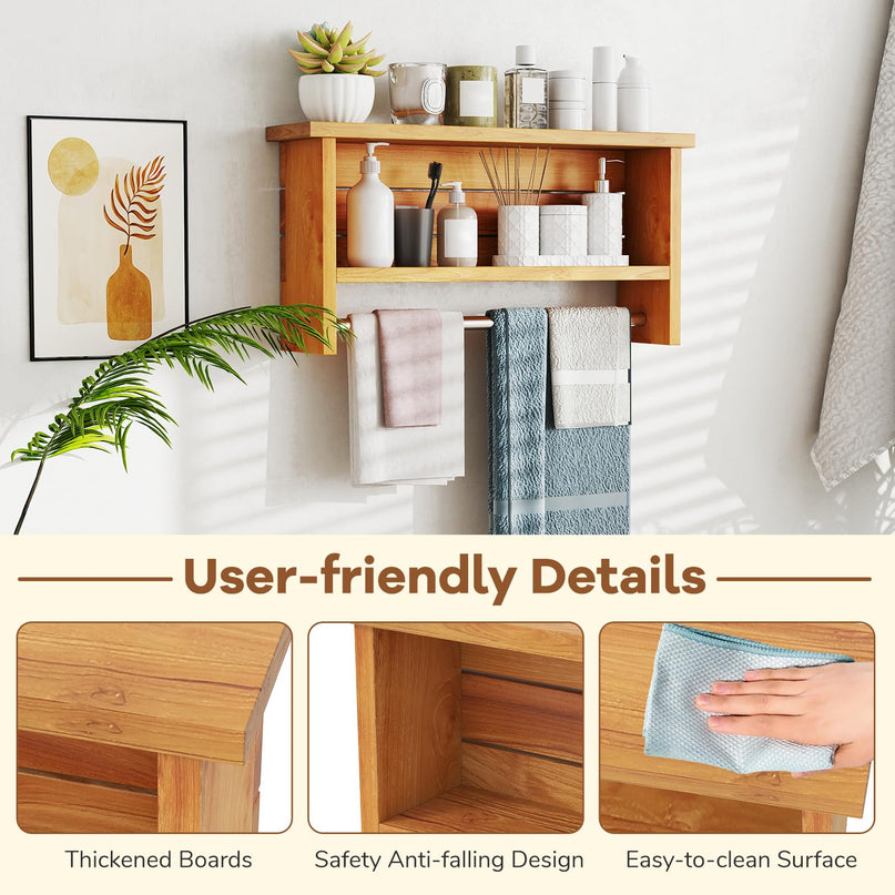 Giantex Bathroom Wall-Mounted Storage Shelf