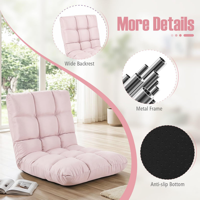 Giantex Floor Sofa Chair with 14 Adjustable Position for Meditation