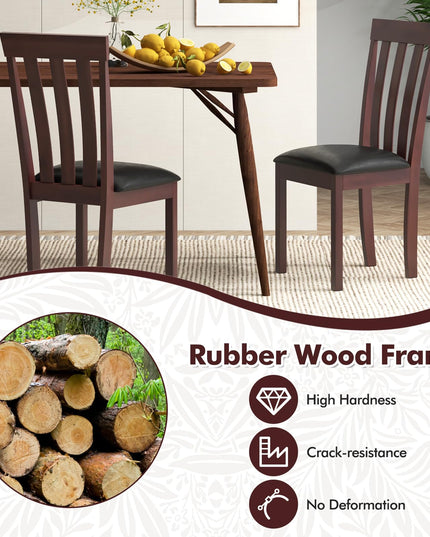 Giantex Wood Dining Chair, Mid Century Dining Side Chairs for Kitchen, Dining Room, Restaurant