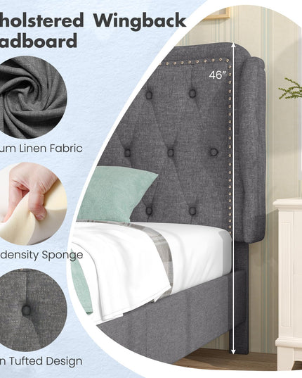 Giantex Twin Bed Frames with Headboard