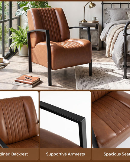 Giantex Modern Accent Chair with Metal Frame for Living Room