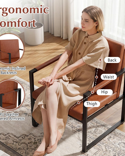 Giantex Lot de 2 chaises d'appoint modernes pour salon
