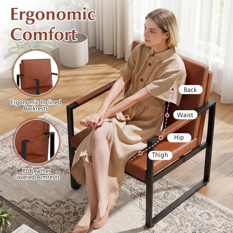 Giantex Modern Accent Chair Set of 2 for Living Room