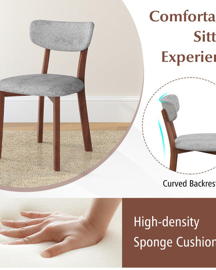 Giantex Wood Dining Chairs Set of 2, Farmhouse Wooden Dining Room Chair with Cushion Seat