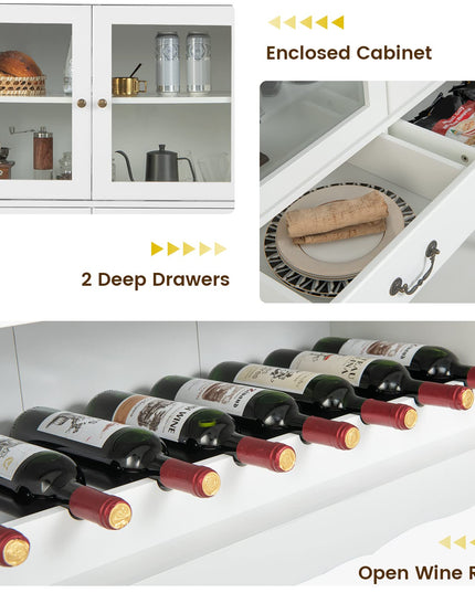 Giantex Buffet Wine Cabinet with Storage - Standing Sideboard