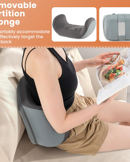 Giantex Foot Massager, Calf Massager with Heat, 3 Massage Intensity, Vibration, Detachable Middle Sponge