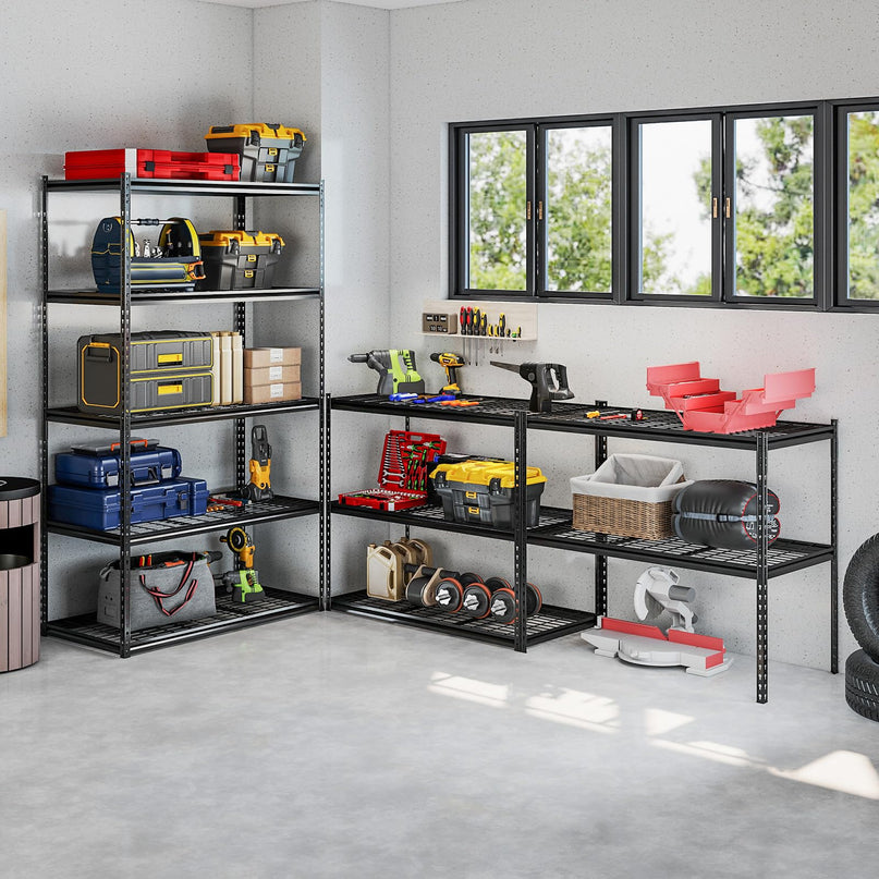 Giantex 5-Tier Metal Storage Shelves Heavy Duty Garage Shelving Units(48" L x 24" W x 72" H)