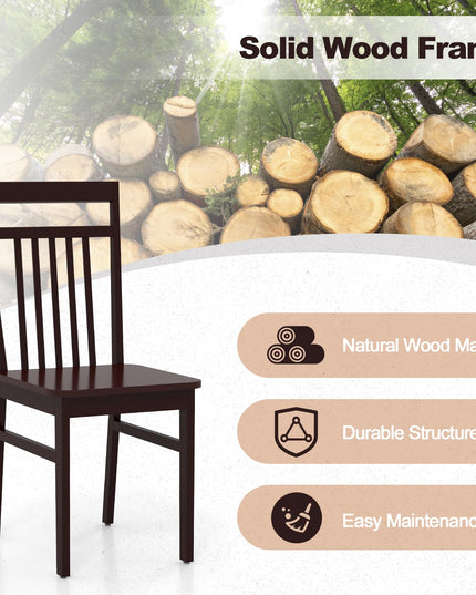 Giantex Wood Dining Chairs Set