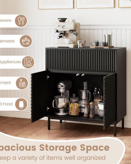Giantex 32" Wide Buffet Cabinet with 2 Doors and 1 Drawer (1/2)
