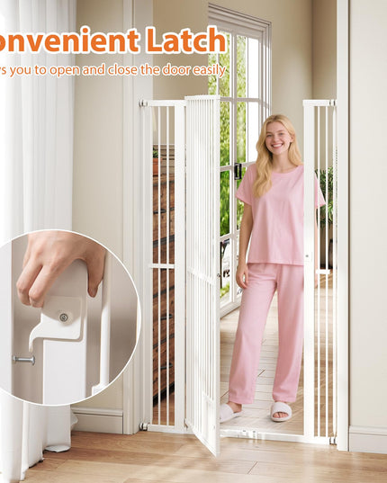 Giantex 67.5" Extra Tall Pet Gate for Large Dogs & Cats | Adjustable 30.5"–41" Wide