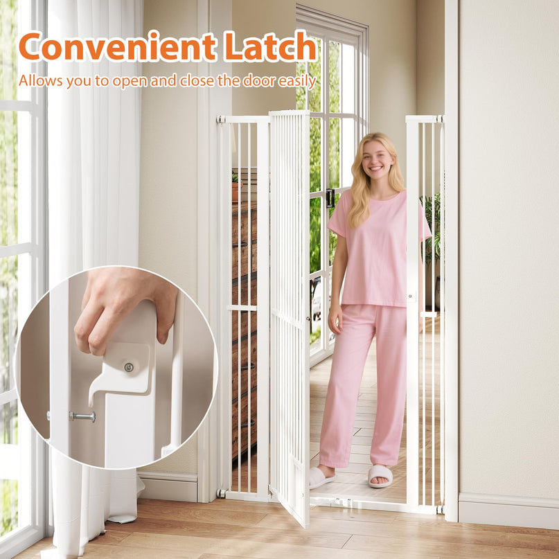 Giantex 67.5" Extra Tall Pet Gate for Large Dogs & Cats | Adjustable 30.5"–41" Wide
