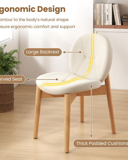 Giantex Wooden Dining Chairs Set of 2/4 for Home Restaurant