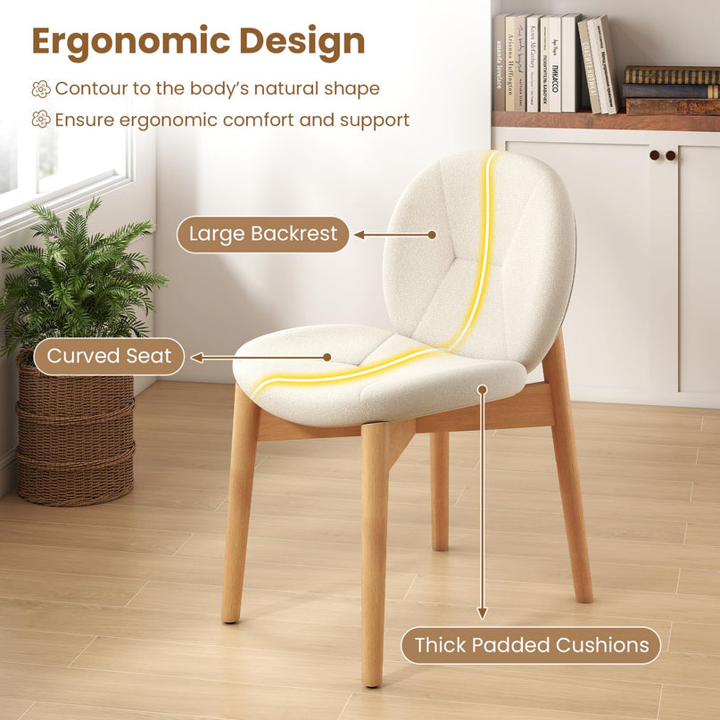 Giantex Wooden Dining Chairs Set of 2/4 for Home Restaurant