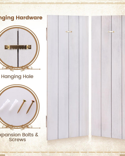 Giantex Farmhouse Window Shutters Wall Decor