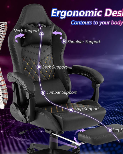 Giantex Gaming Chair High Back Video Game Chair with Footrest