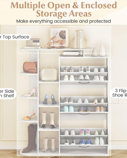 Meuble à chaussures Giantex avec 3 tiroirs basculants pour entrée