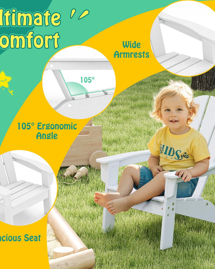 Giantex – Lot de 2 chaises Adirondack pour adultes et enfants