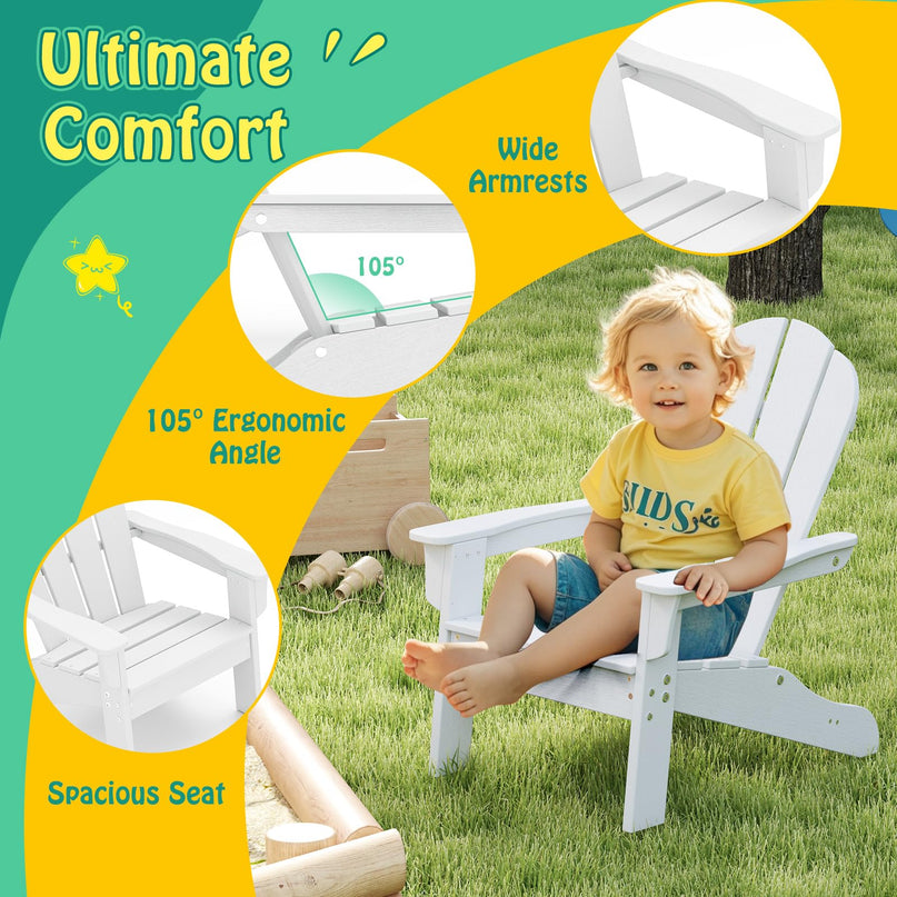 Giantex – Lot de 2 chaises Adirondack pour adultes et enfants