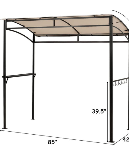 Giantex 7x4.4ft Grill Gazebo, Patio Outdoor Backyard BBQ Canopy Shelter