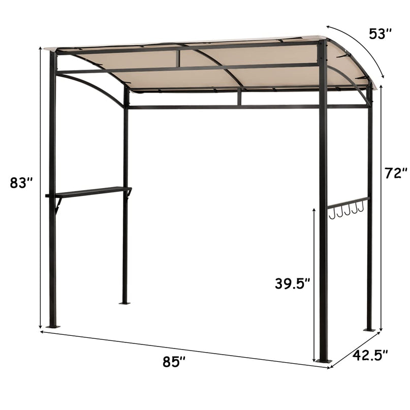 Giantex 7x4.4ft Grill Gazebo, Patio Outdoor Backyard BBQ Canopy Shelter