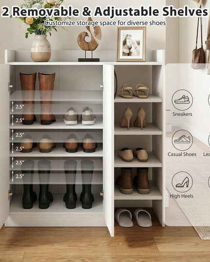 Meuble de rangement pour chaussures en bois Giantex avec 2 portes