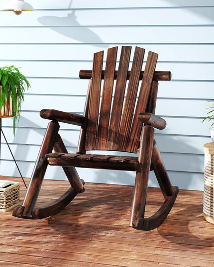 Giantex 1/2 Pcs Outdoor Wooden Rocking Chair(27”x36”x 38”)