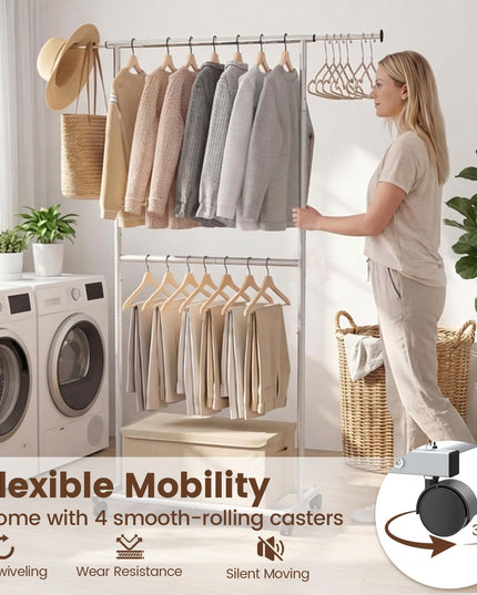 Giantex Extendable Clothes Rack for Dressing Room