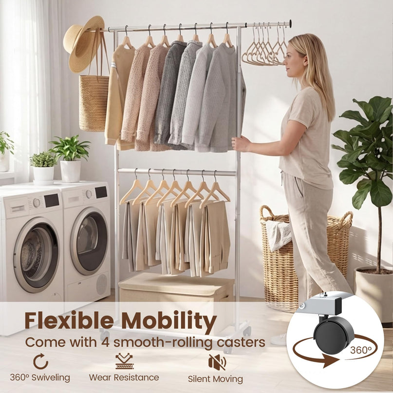 Giantex Extendable Clothes Rack for Dressing Room