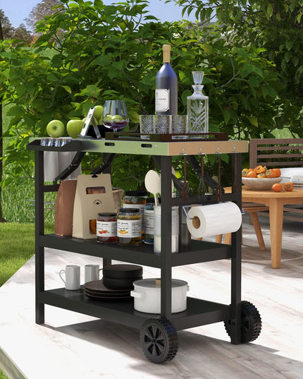 Giantex Outdoor Grill Cart with Wheels