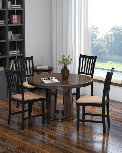 Giantex Wooden Dining Chairs Set of 4, Farmhouse Kitchen Chair with Rubber Wood Legs