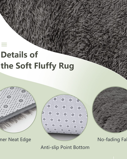 Giantex Shag Area Rug, Anti-Skid Fluffy Rugs