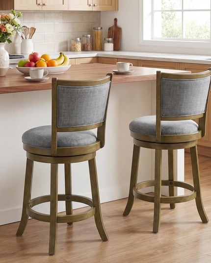 Giantex 25" Counter Height Bar Stools Set of 2/4 Swivel Barstools