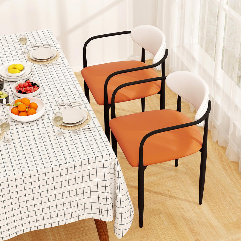 Giantex Modern Dining Chairs Set of 2/4 with Padded Seat