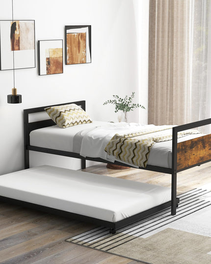 Giantex Metal Daybed with Trundle