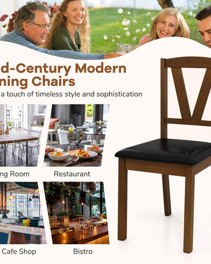 Giantex Wooden Dining Chairs Set for Dining Living Room