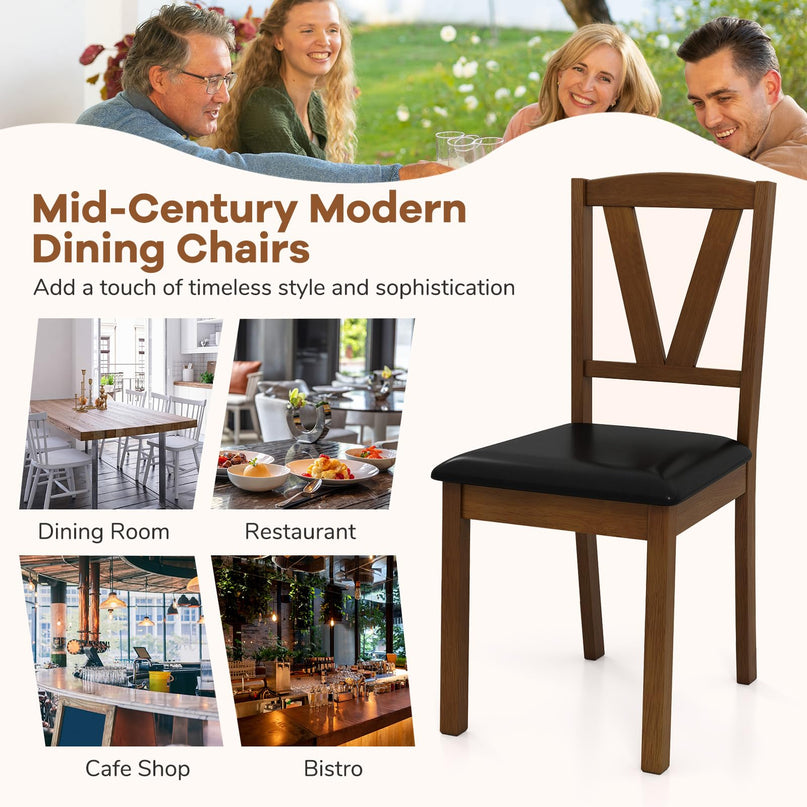 Giantex Wooden Dining Chairs Set for Dining Living Room