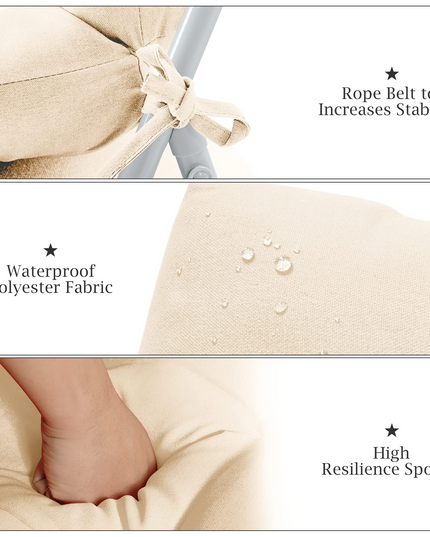 4.5 Inch Thick Outdoor High Back Chair Pads | Tufted Patio Cushion