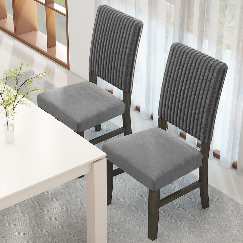 Giantex Dining Chairs Set of 2/4 with Rubber Wood Legs