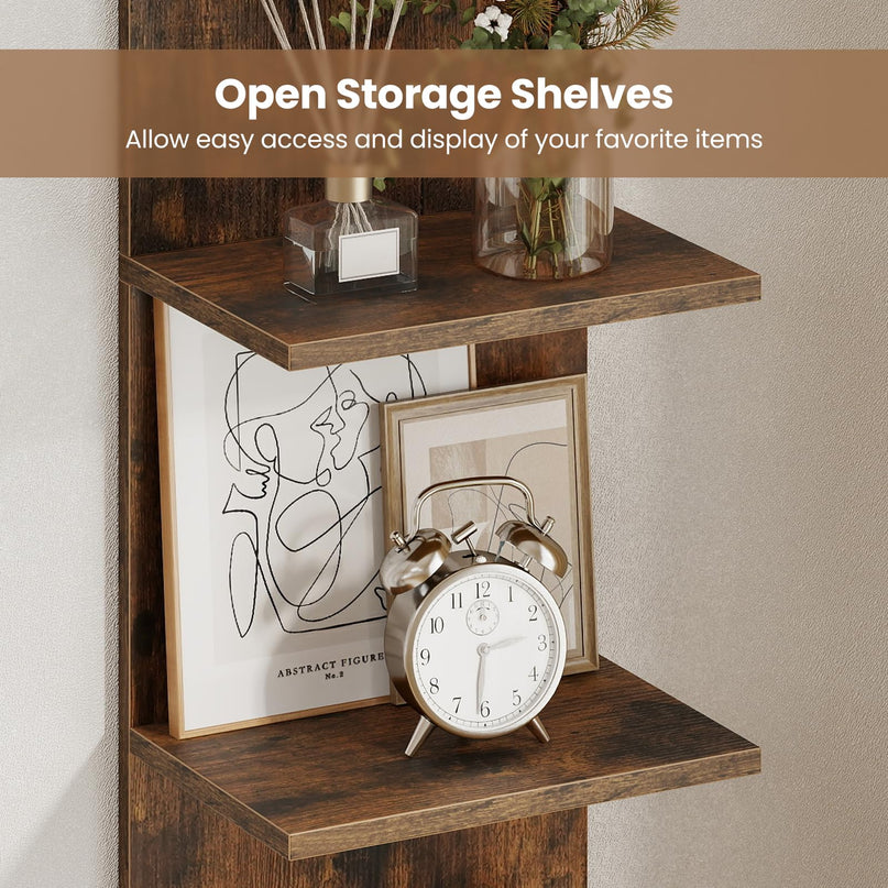 Giantex Wooden Wall-Mounted Organizer Book Shelf for Bedroom