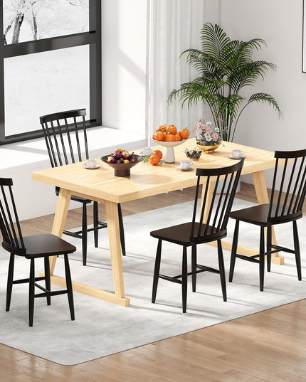 Giantex Windsor Dining Chairs Set of 2/4 w/Spindle Back & Removable Seat Cushion